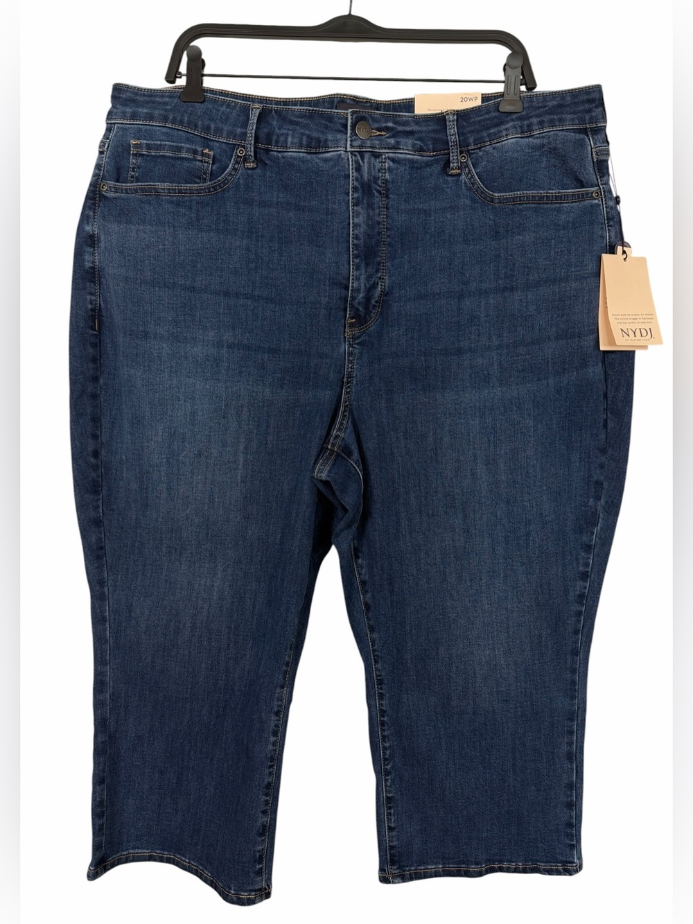 NWT NYDJ Joni High Rise Relaxed Capris Rockford Cool Embrace Sz 20 Petite